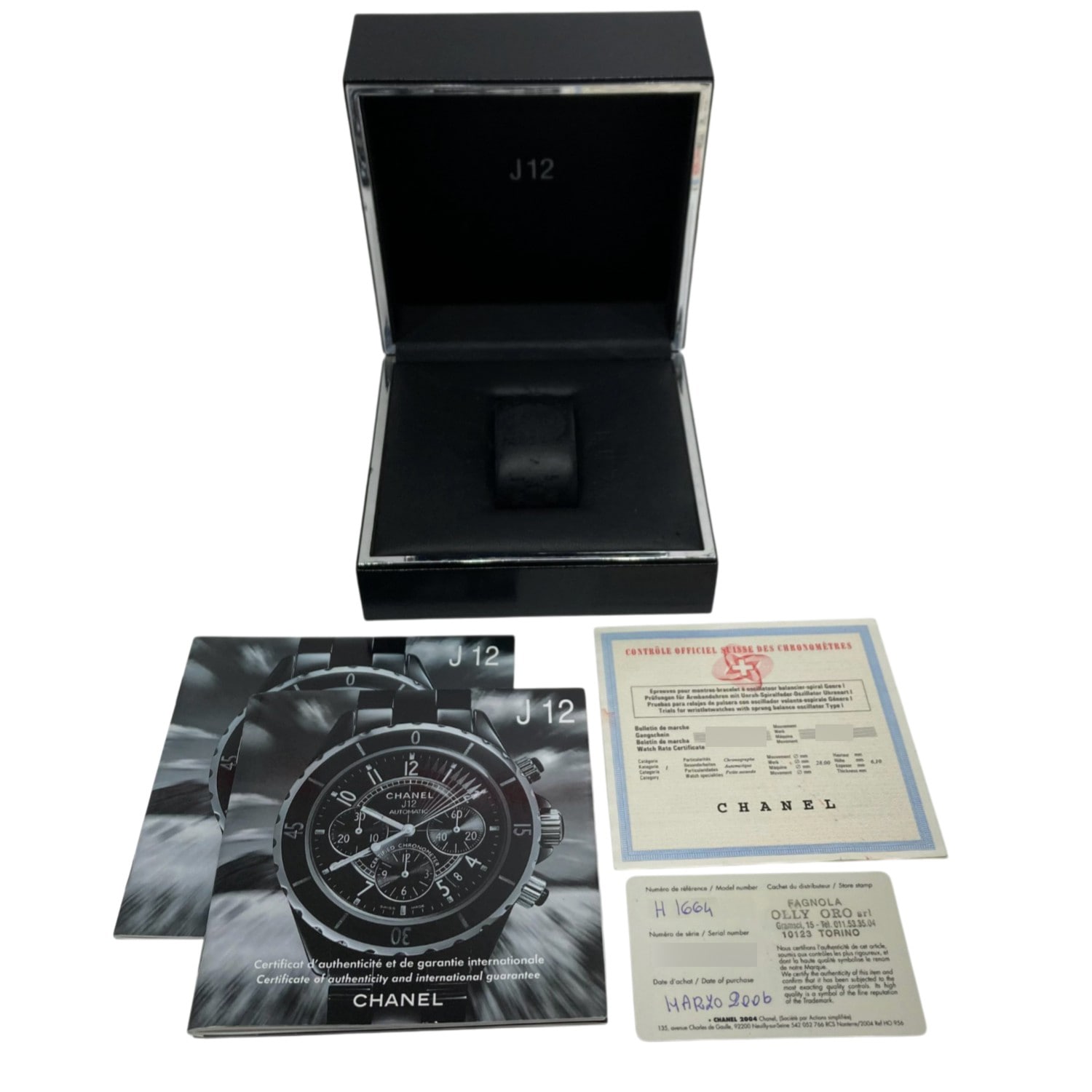 C60296 | [中古]シャネル J12 ホワイトセラミック クロノグラフ