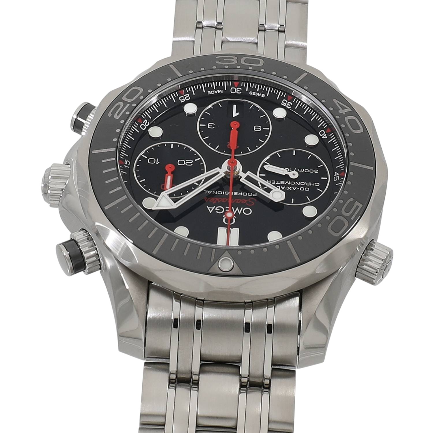 オメガシーマスターダイバー300Mコーアクシャルクロノグラフ　保証期間内 O20067 | [新品]オメガ シーマスター ダイバー300M コーアクシャル