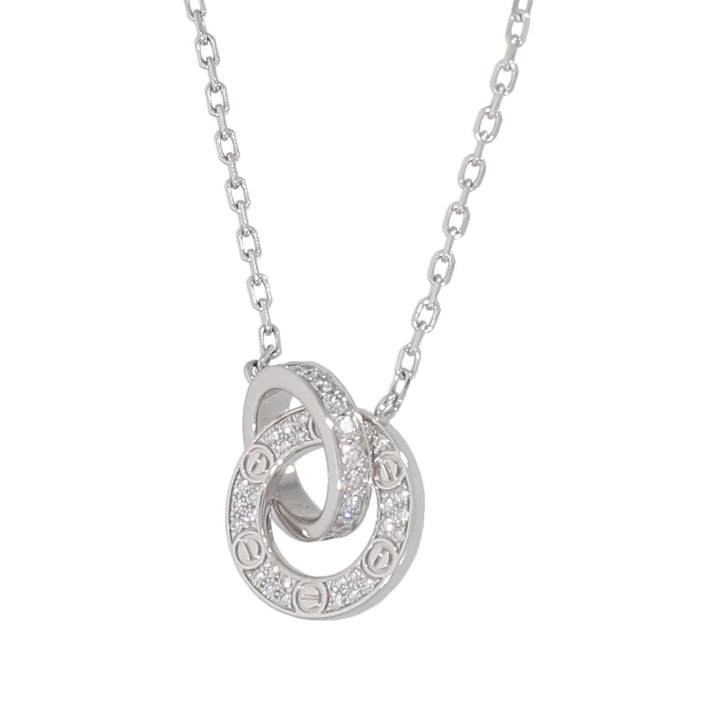 カルティエ パヴェダイヤ LOVE NECKLACE, ネックレス CRB7224528 - LOVE ネックレス、パヴェ - ピンクゴールド