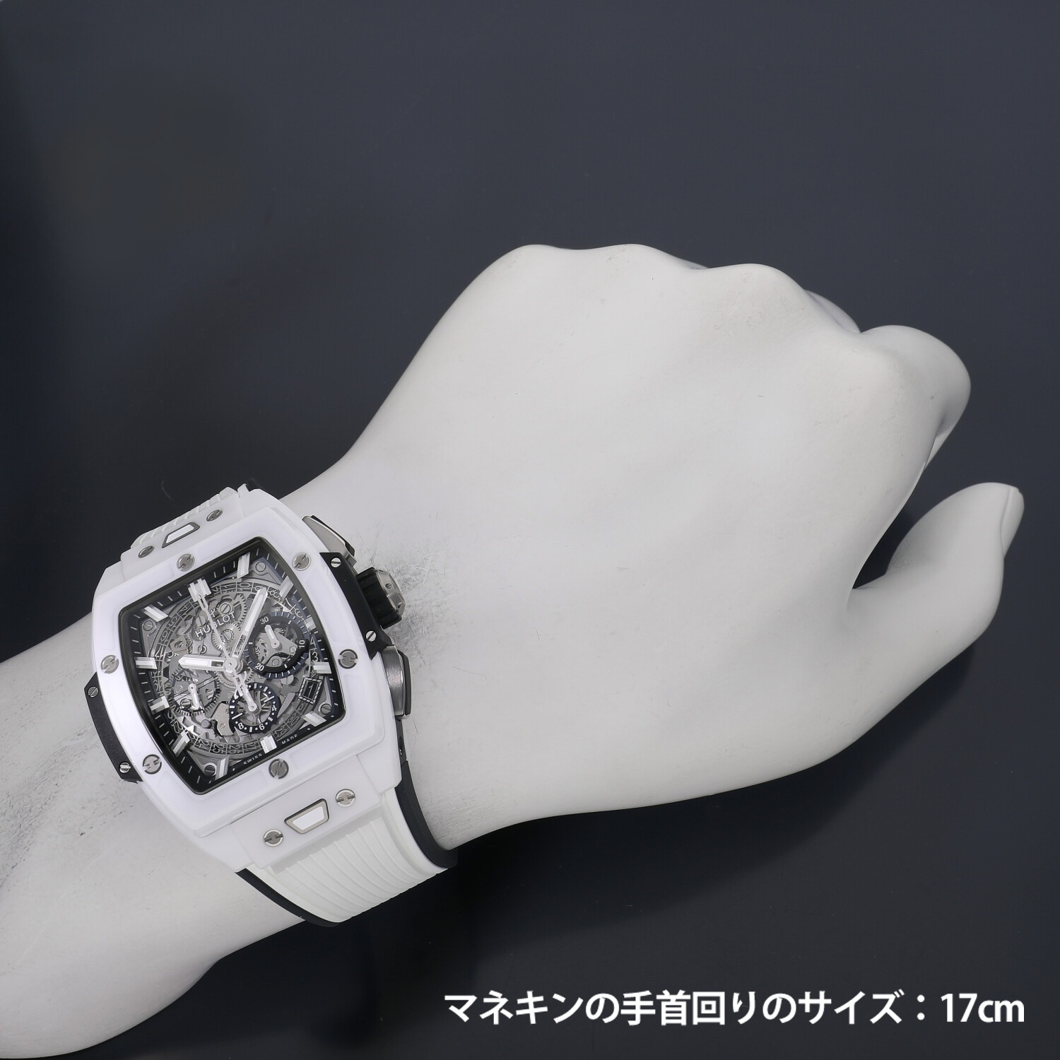 ホワイトセラミック バングル ストーン付き white clover ホワイトクローバー ステンレス バングル 金属