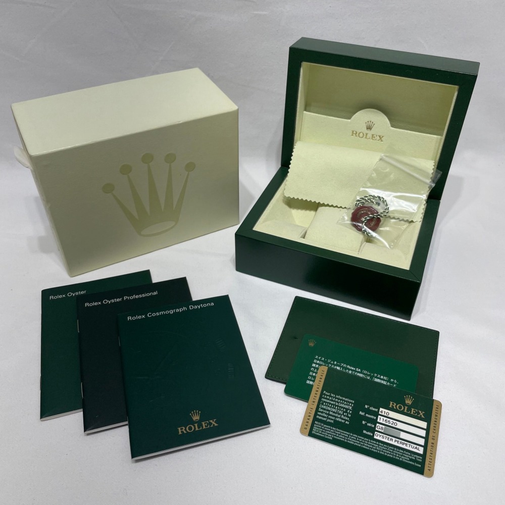 ロレックス116520コスモグラフデイトナ白文字盤用 正規収納箱 BOXセット他 116520 ホワイト ROLEX（ロレックス）コスモグラフ デイトナ