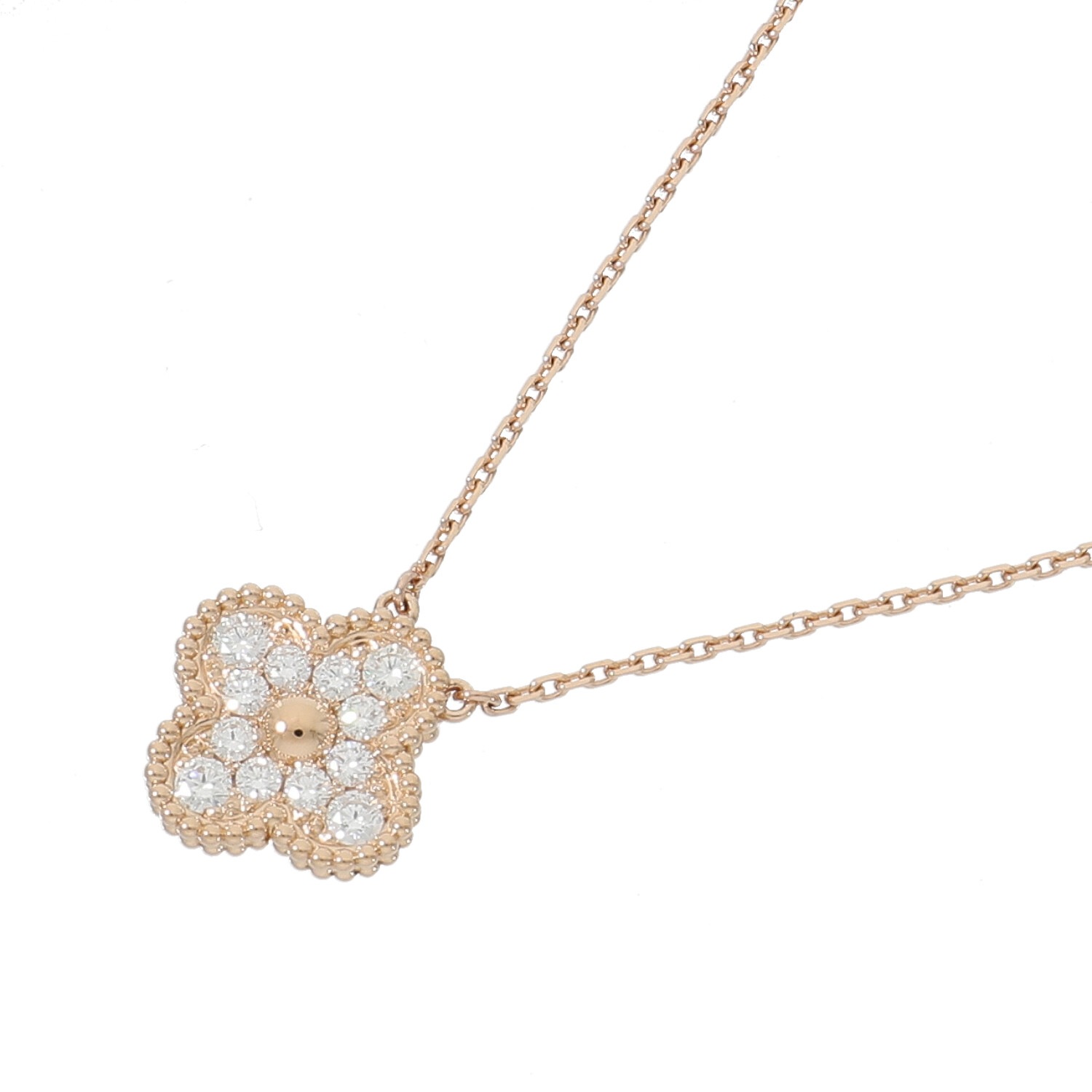 バンクリ　ネックレス マジック アルハンブラ ネックレス、6モチーフ 18K ホワイト