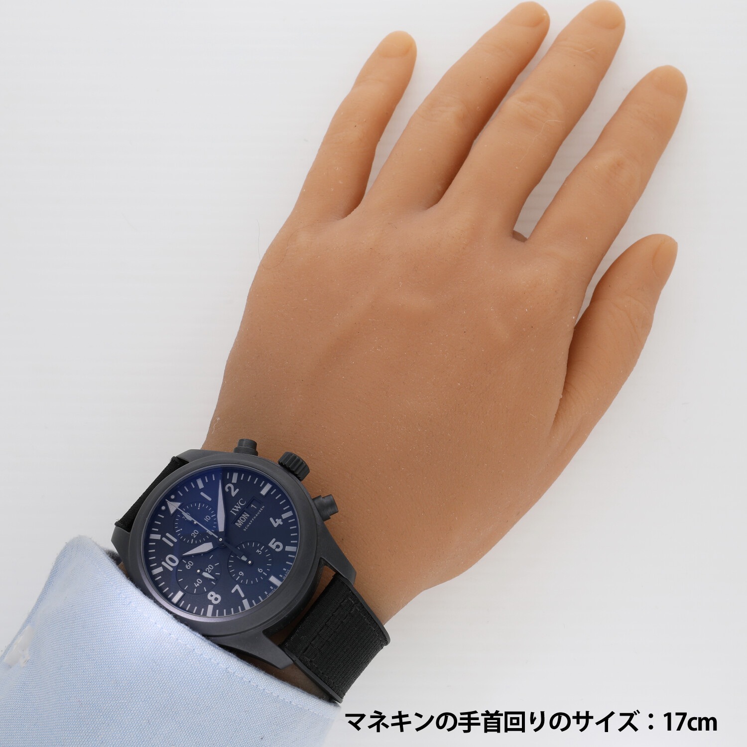 [中古]IWC パイロットウォッチ ダブルクロノグラフ トップガン セラタニウム ブラック IW371815 メンズ