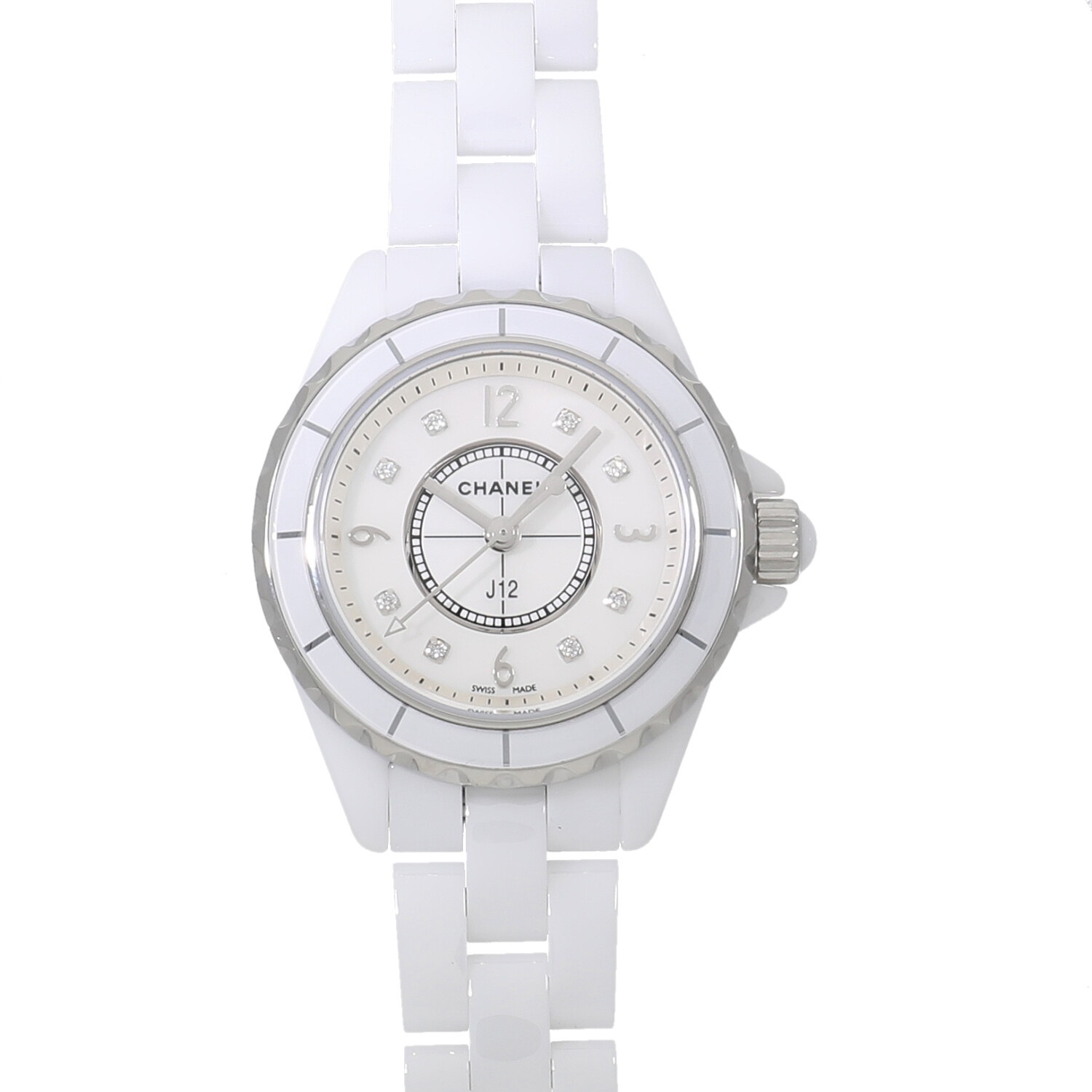 C8694 | [中古]シャネル J12 ホワイトセラミック 29MM H2570 ホワイト