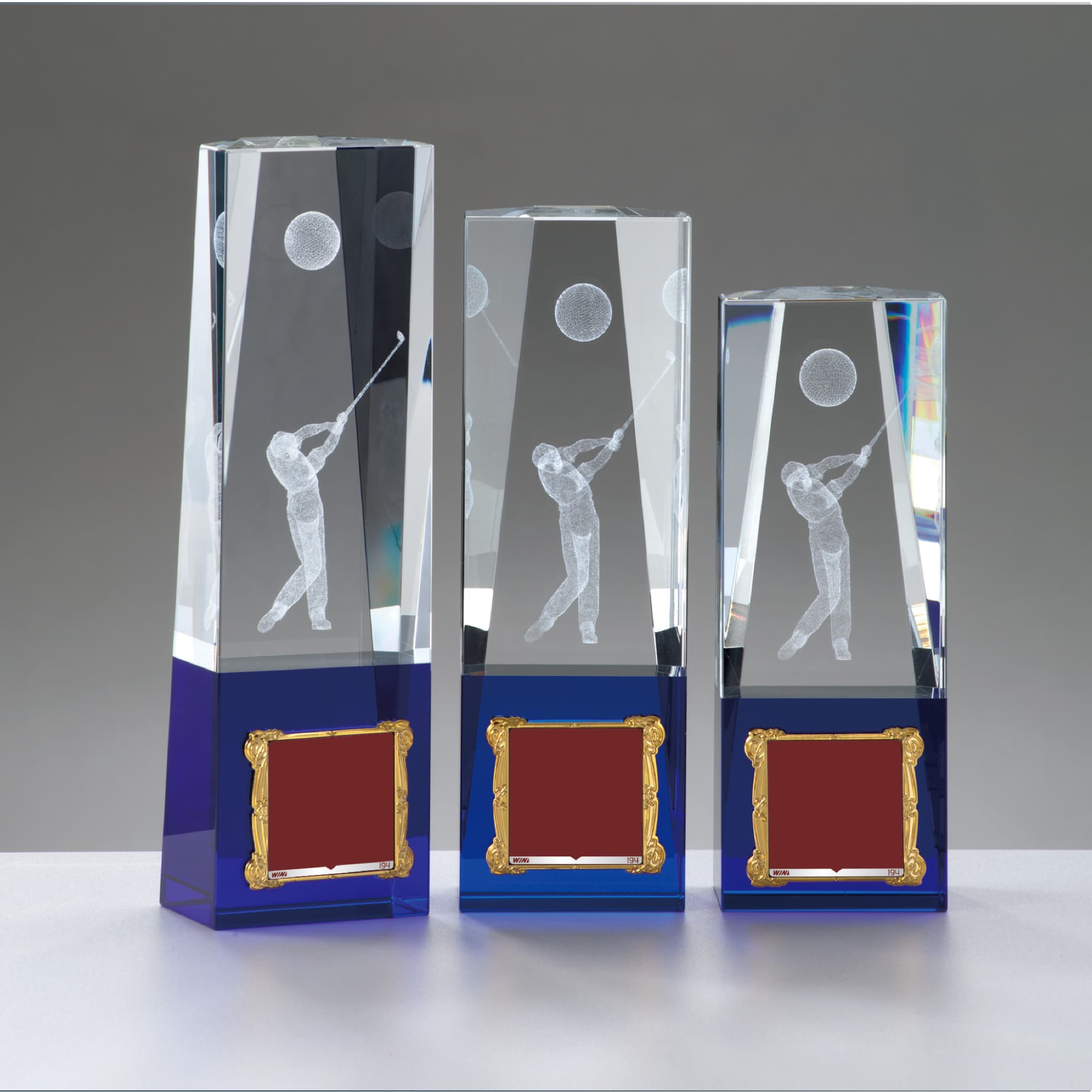光学ガラスクリスタルトロフィー ゴルフ記念品 VC-3564