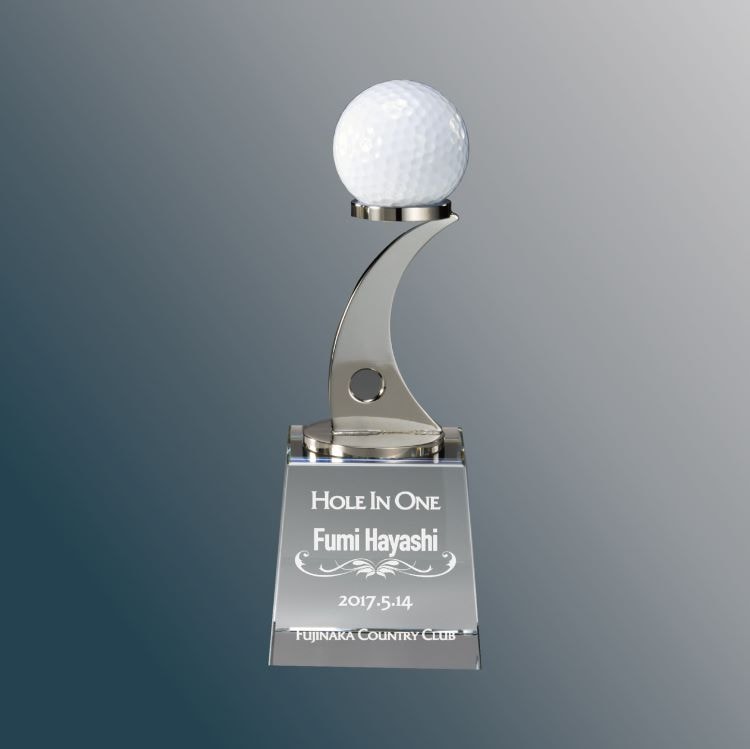 ★ 激レア クリスタル ３D ゴルフトロフィー （ピラミッド型） ★ 観賞用 ☆ 激レア クリスタル 3D ゴルフトロフィー （ピラミッド型