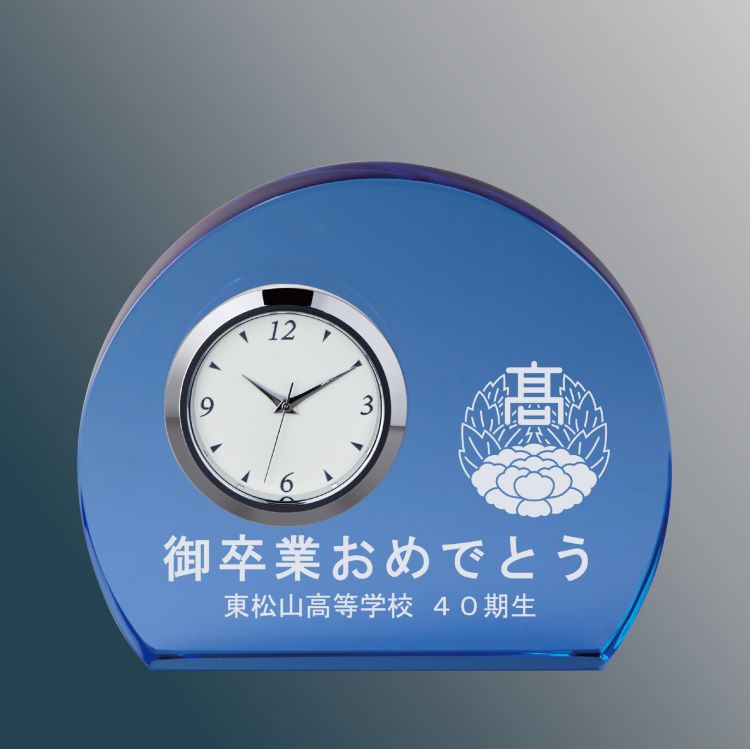 時計付きクリスタル 記念品 ZE-354-4