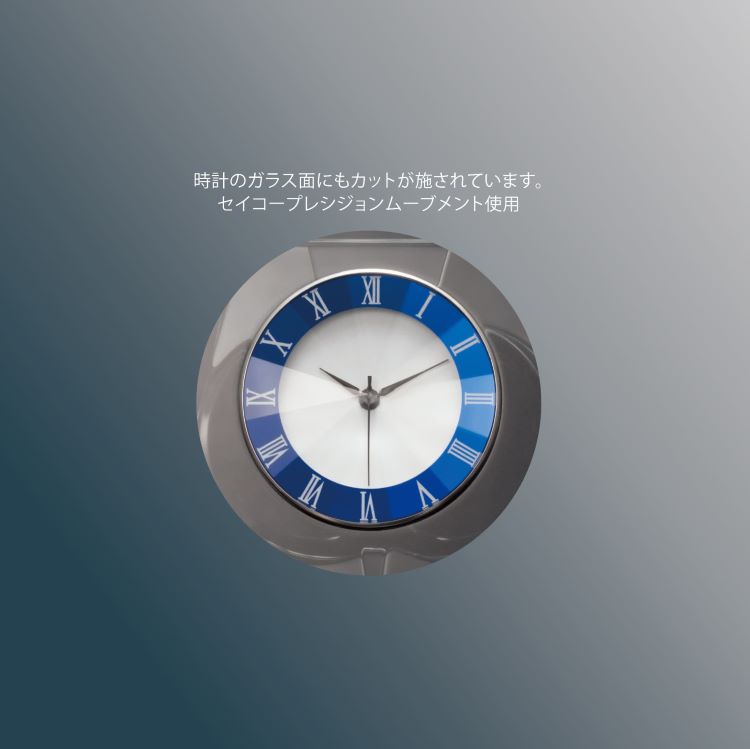 時計付きクリスタル ガラス 記念品 ZKG-1159C