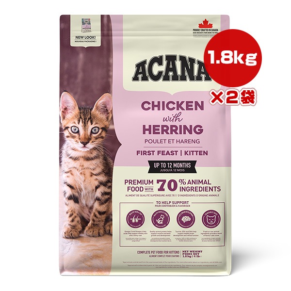 ������ �ե������ȥե������ȥ���å� 1.8kg��2�� �����ʥե��ߥ꡼����ѥ� ��t �ڥå� �ա��� ǭ ����å� ACANA �������������ʡ�