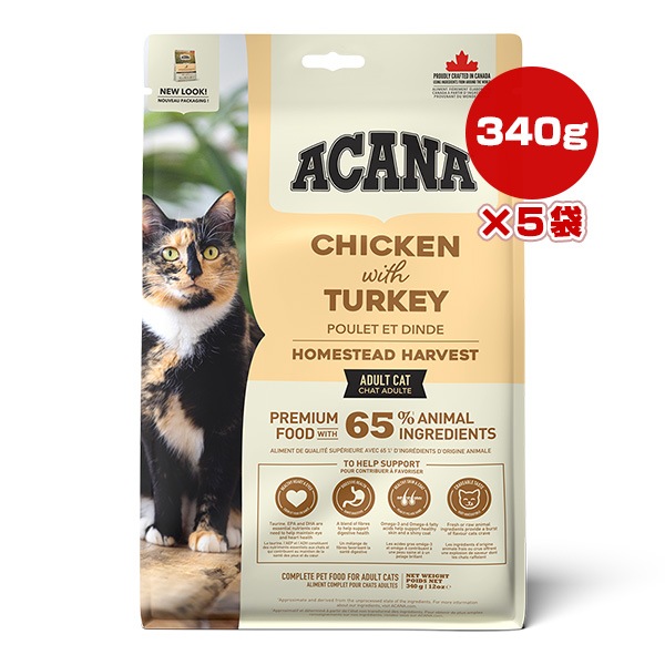 ������ �ۡ��ॹ�ƥåɥϡ��٥��� 340g��5�� �����ʥե��ߥ꡼����ѥ� ��t �ڥå� �ա��� ǭ ����å� ACANA �������������ʡ�