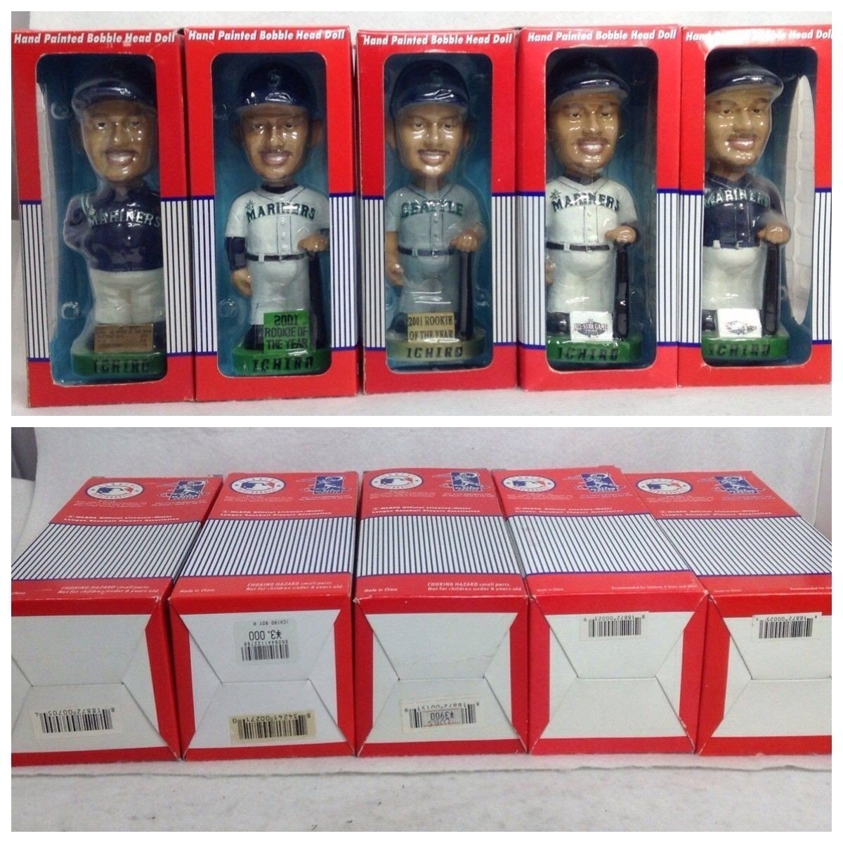 マリナーズ ボブルヘッド セット 中古】【送料無料】イチロー ボブルヘッド人形5体セット シアトル