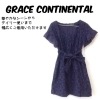 【中古】【送料無料】Diagram GRACE CONTINENTAL ダイアグラム グレースコンチネンタル 半袖 ワンピース フラワー刺繍 ネイビー レディース サイズ36|レディースアパレル|ファ