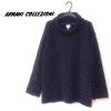 【中古】【送料無料】アルマーニコレッツォーニ ARMANI COLLEZIONI 長袖 ニット ハイネック 幾何学模様 ブラック メンズ サイズ52|メンズアパレル|ファッション（衣類）