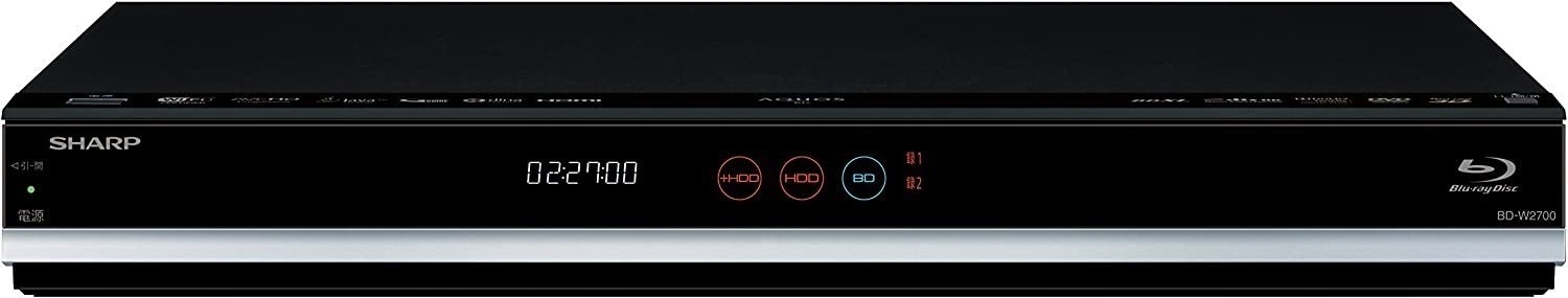 ����š�Ȣ̵�� ���㡼�� 2TB 2���塼�ʡ� �֥롼�쥤�쥳������ AQUOS BD-W2700 2015ǯ��