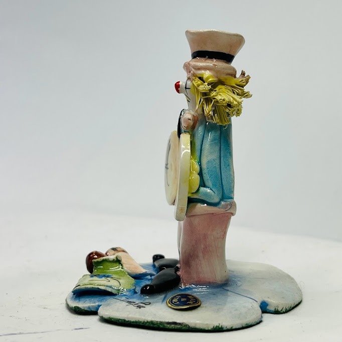 中古】ZAMPIVA シンバルマラカス ピエロ 陶器人形 高8.5センチ 音楽