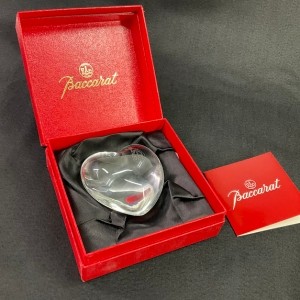 中古】バカラ ペーパーウェイト ハートクリア 1761531 Coeurクリスタル