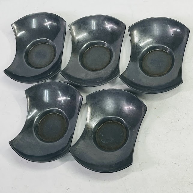 中古】乾茂號造 本錫 茶托 五点セット 分銅型【送料無料】 | ギフト