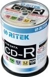 【未使用品】ライテック CD-R700WPX100CK C データ用 CD-R 700MB 一回記録 プリンタブル 52倍速 100枚|ＩＴ機器