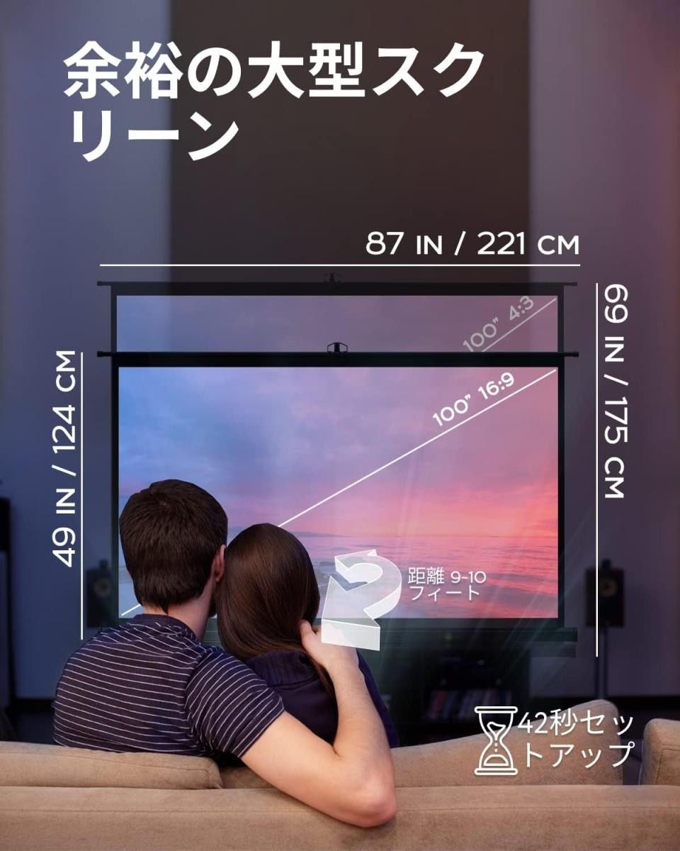 動作確認済】【中古】PropVue プロジェクター スクリーン スタンド付き