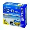 【未使用品】パッケージ破れ マクセル データ用 CD-R 700MB 48倍速対応 インクジェットプリンタ対応ホワイト(ワイド印刷) 10枚 5mmケース入 CDR700S.WP.S1P10S|ＩＴ機