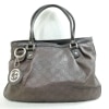 【中古】GUCCI 296835.002123 GGシマ ブラウン×レザー ハンドバッグ トートバッグ|グッチ|ブランド品（装飾品）