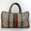 【中古】GUCCI オールドグッチ ミニボストンバッグ GG シェリーライン★型番無し|グッチ|ブランド品（装飾品）