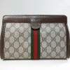 【中古】GUCCI グッチ パフューム クラッチバッグ GG ブラウン シェリーライン★型番無し|グッチ|ブランド品（装飾品）