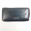 【中古】バーバリーブラックレーベル ラウンドファスナー長財布 ネイビー×レザー|財布|ブランド品（装飾品）