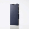未使用品 エレコム Galaxy S22 Ultra ケース カバー レザー TPU 手帳型 マグネット フラップ スリム 薄型 ストラップホール付 花柄 ネイビー PM-G223PLFUJNV【送料
