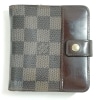 【中古】LOUIS VUITTON ダミエ N61668 コンパクト・ジップ 2つ折り財布|ルイヴィトン|ブランド品（装飾品）
