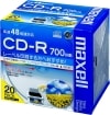 【未使用品】パッケージ破れ マクセル CD-R 700MB 48倍速対応 インクジェットプリンター対応ひろびろ美白レーベル 20枚 CDR700S.WP.S1P20S|ＩＴ機器
