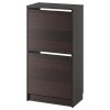 ��̤�Ȥ�Ω�ơۡ�IKEA��BISSA/�ӥå� ����Ǽ�ѥ���ӥͥå� 2����ѡ��ȥ��� �֥�å�/�֥饦��49x93 cm