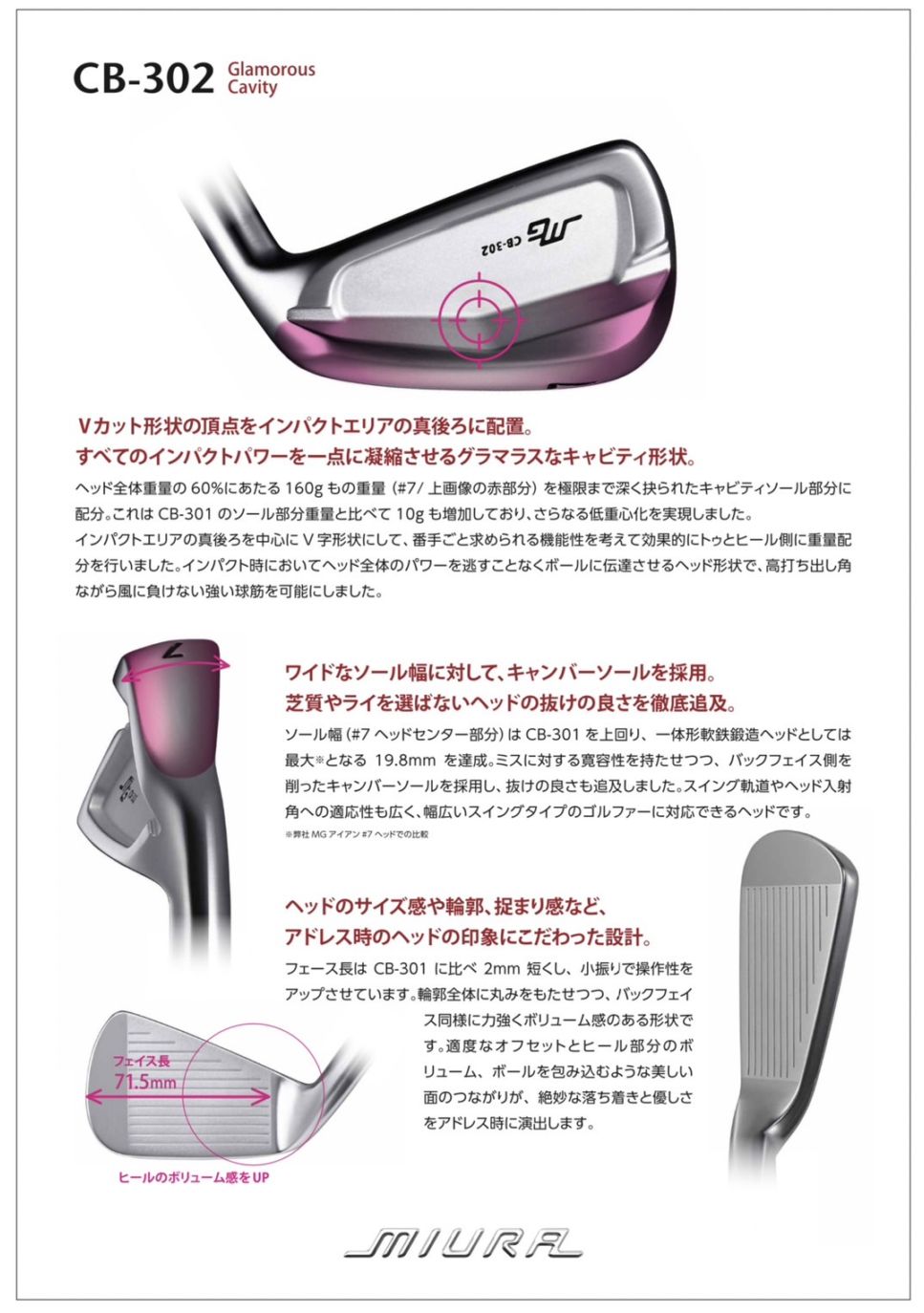 三浦技研 CB302 （NS PRO 950GH） CB-302Glamorous Cavity – 株式会社 三浦技研