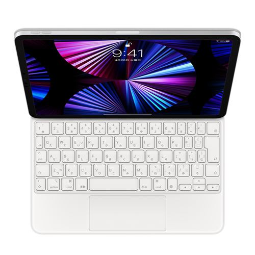Apple アップル キーボード Magic Keyboard 日本語 11インチ iPad Pro 第1 2 3 4世代 iPad Air 第4 5世代用 ホワイト MJQJ3J/A 国内正規品
