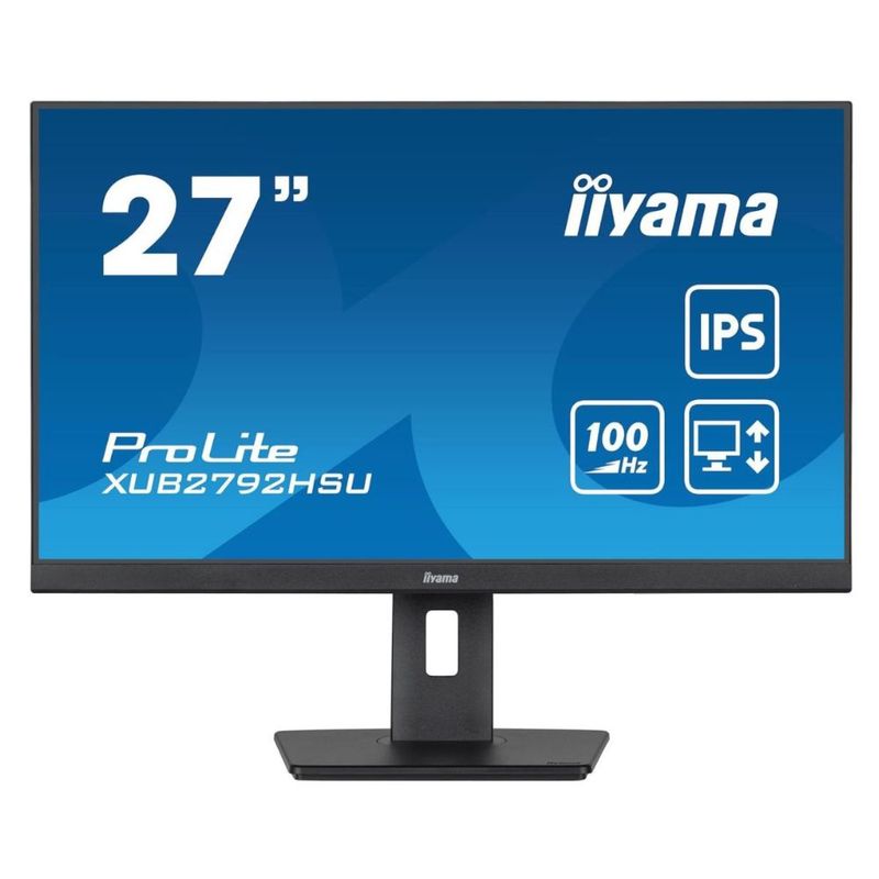 iiyama イイヤマ モニター ProLite XUB2792HSU-B6 (27型 FHD 非光沢 IPS DP HDMI チルト 昇降 ピボット スウィーベル 内臓スピーカー Vesa 3年間保証)