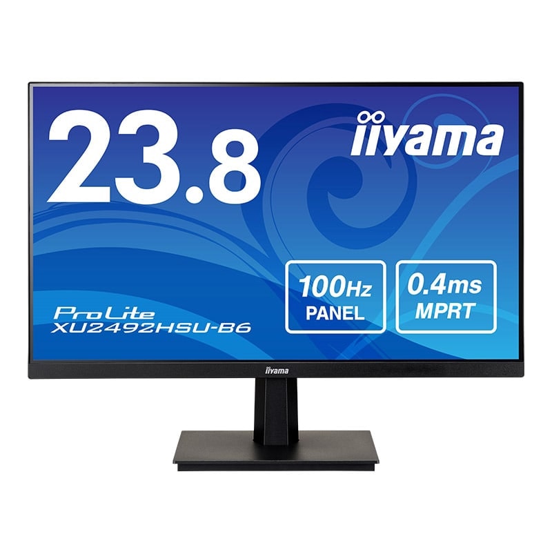 iiyama イイヤマ モニター ディスプレイ ProLite XU2492HSU-B6 (23.8型 FHD 非光沢 DP HDMI チルト 内臓スピーカー Vesa 3年間保証)