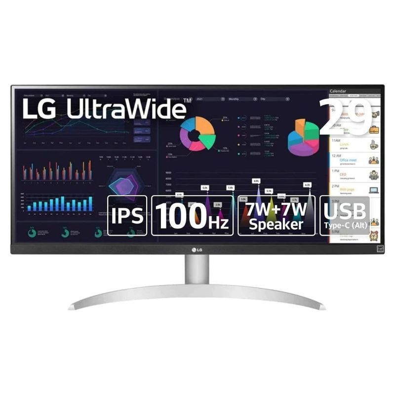 LG モニター ディスプレイ UltraWide 29WQ600-W (29型 UltraWide FHD IPS 非光沢 USB-C DP HDMI チルト調節 内臓スピーカー Vesa 3年間保証)