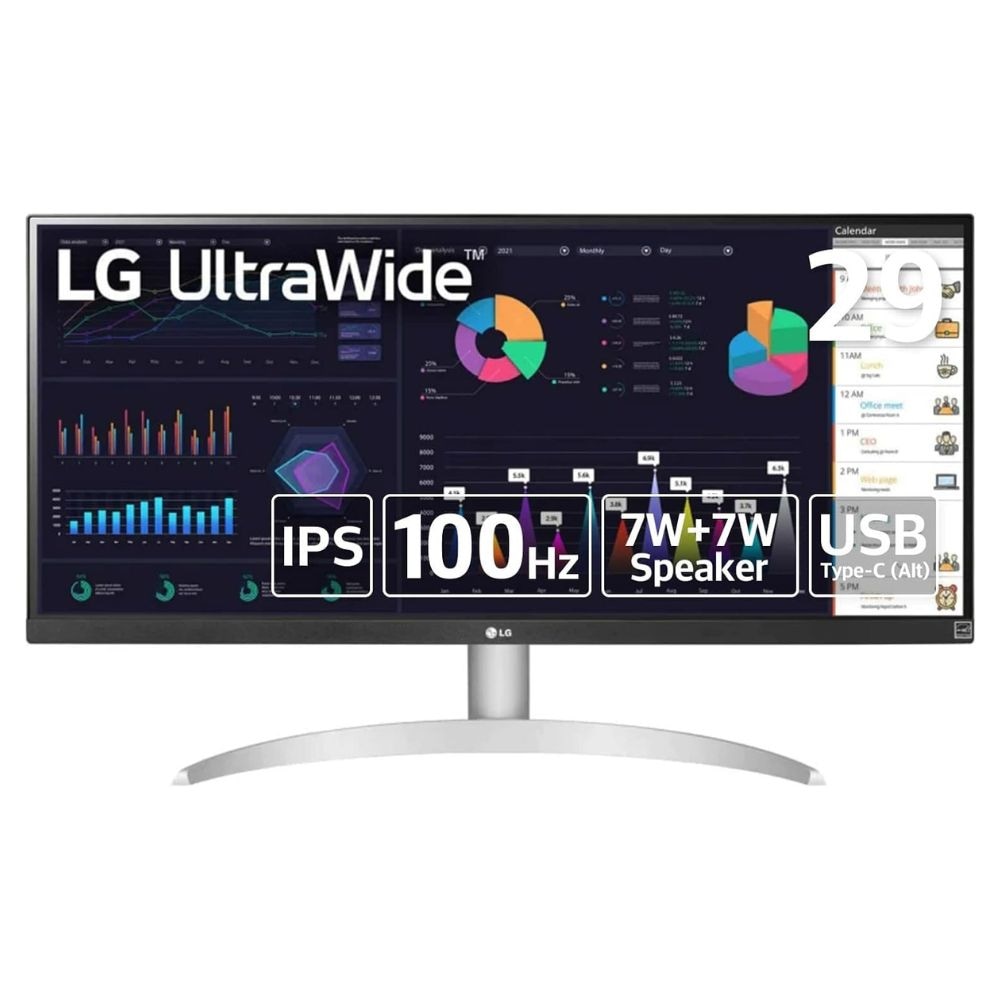 LG モニター ディスプレイ UltraWide 29WQ600-W (29型 UltraWide FHD IPS 非光沢 USB-C DP HDMI チルト調節 内臓スピーカー Vesa 3年間保証)