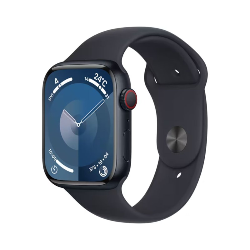 Apple アップル Apple Watch Series 9 GPS + Cellularモデル 45mm アルミニウムケース ミッドナイト スポーツバンド M/L MRMD3J/A 国内正規品