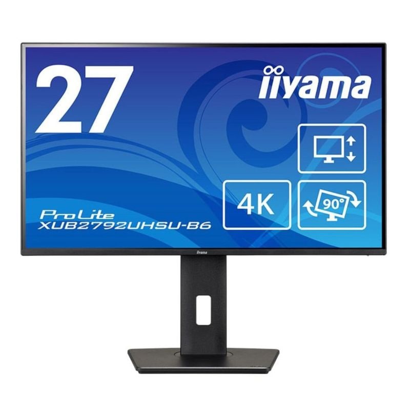 iiyama イイヤマ モニター ディスプレイ ProLite XUB2792UHSU-B6 ( 27型 4K IPS 非光沢 DisplayPort HDMI 昇降 チルト ピボット スウィーベル 内臓スピーカー Vesa 3年間保証)