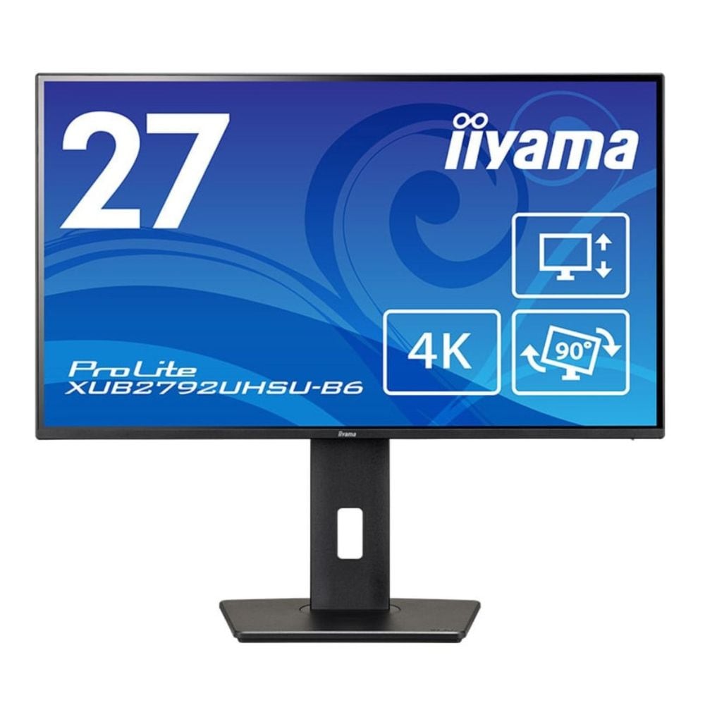 iiyama イイヤマ モニター ディスプレイ ProLite XUB2792UHSU-B6 ( 27型 4K IPS 非光沢 DisplayPort HDMI 昇降 チルト ピボット スウィーベル 内臓スピーカー Vesa 3年間保証)