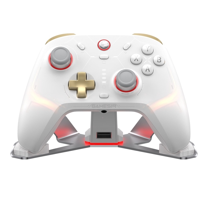 GameSir Cyclone2 Bundle White 無線 有線ゲームコントローラー ( Switch Windows PC Android iOS Bluetooth 2.4GHz USB Type-A 6軸ジャイロ ターボ マクロ 背面ボタン 振動あり マイクロスイッチ 充電台付き )
