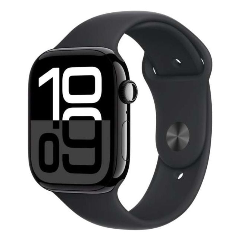 Apple アップル Apple Watch Series 10 GPSモデル 46mm ジェットブラック アルミニウムケース ブラック スポーツバンド S/M ( 64GB S10SiP 4コアNeural Engine ) MWWP3J/A 国内正規品