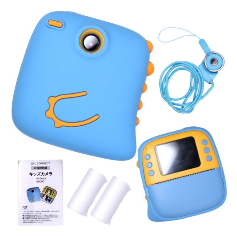 SACCONNECT キッズカメラ SKCP01 ( CMOSセンサー 固定焦点 約200万画素 印刷可能 microSD対応 動画撮影対応 )