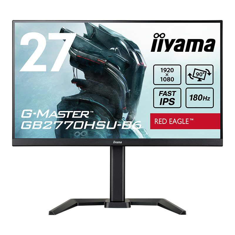 iiyama イイヤマ ゲーミングモニター ディスプレイ G-MASTER GB2770HSU-B6 (27インチ フルHD 非光沢 IPS HDMI DisplayPort 昇降 チルト ピボット スイベル VESA 内蔵スピーカー 3年間保証)