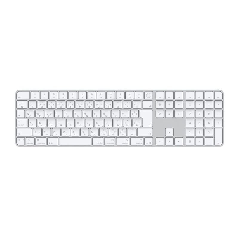 Apple アップル キーボード Magic Keyboard 日本語 Appleシリコン搭載 Macモデル 用 Touch ID搭載 テンキーつき USB-C ホワイトキー MXK73J/A 国内正規品