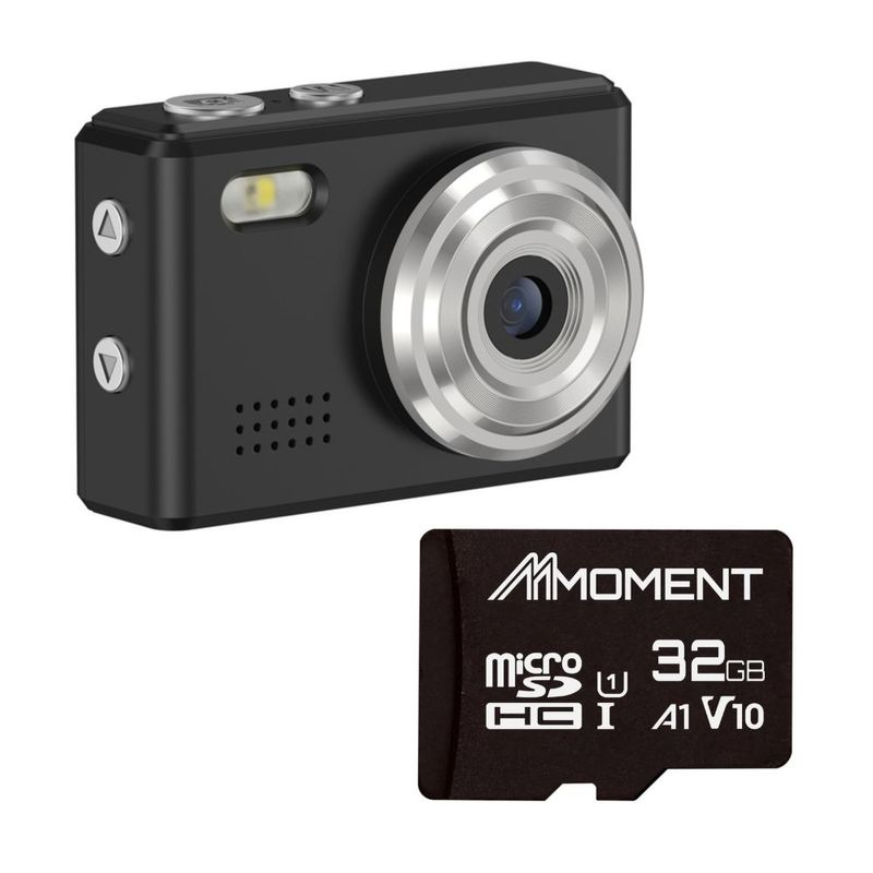 SAC CONNECT MINIカメラ SMC01-BKMSD32 ( 32GB microSDカードつき 約100万画素 CMOSセンサー 固定焦点 0.96インチ液晶画面 動画撮影 レトロモード 小型デジタルカメラ ) ブラック