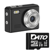 SAC CONNECT MINIカメラ SMC01-BKMSD32 ( 32GB microSDカードつき 約100万画素 CMOSセンサー 固定焦点 0.96インチ液晶画面 動画撮影 レトロモード 小型デジタルカメラ ) ブラック