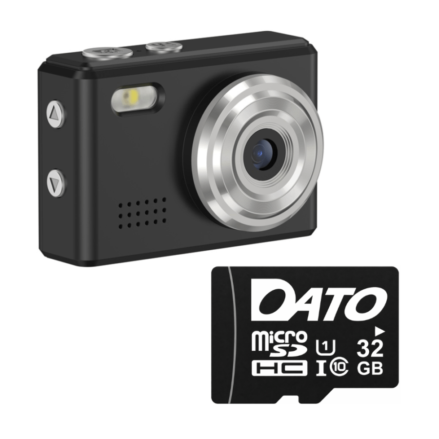SAC CONNECT MINIカメラ SMC01-BKMSD32 ( 32GB microSDカードつき 約100万画素 CMOSセンサー 固定焦点 0.96インチ液晶画面 動画撮影 レトロモード 小型デジタルカメラ ) ブラック