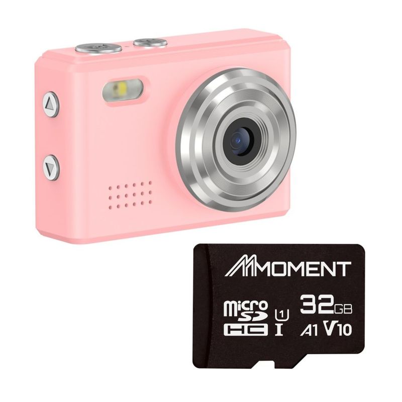 SAC CONNECT MINIカメラ SMC01-PKMSD32 ( 32GB microSDカードつき 約100万画素 CMOSセンサー 固定焦点 0.96インチ液晶画面 動画撮影 レトロモード 小型デジタルカメラ) ピンク